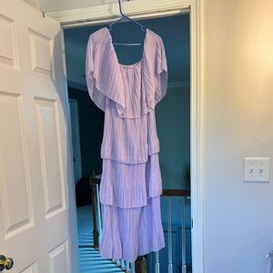 Elegant Lavender Tiered Dress